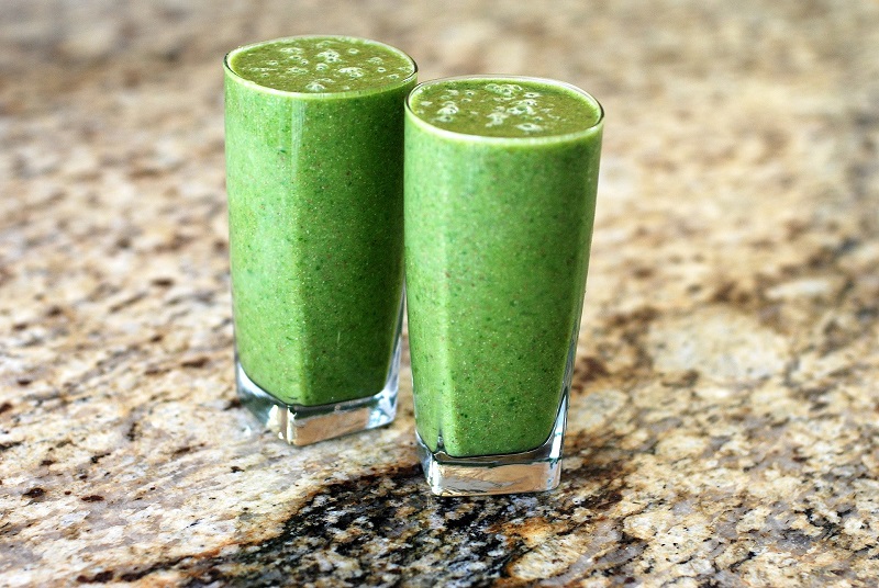 Fat Burning Weight Loss Breakfast Smoothie Recipes Two Glasses of Green Smoothie