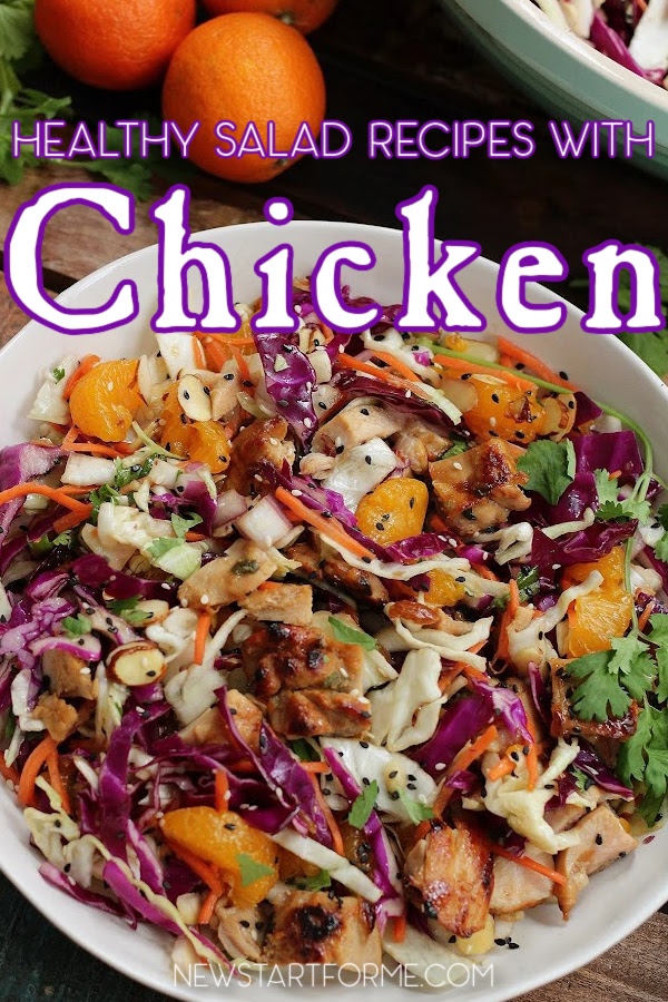 You can use healthy salad recipes with chicken as weight loss recipes, healthy recipes to-go, or as easy meal modifications when everyone else is eating something higher in calories.